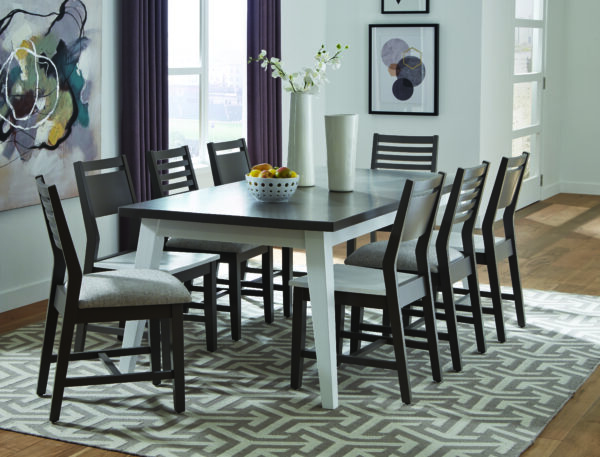 T-14084S Dining set in Claystone & Solid Snow White by John Thomas Select